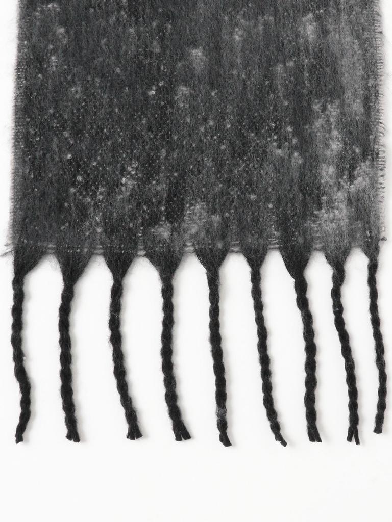 Beams Heart Men's Marble Shaggy Scarf, Black, One Size
