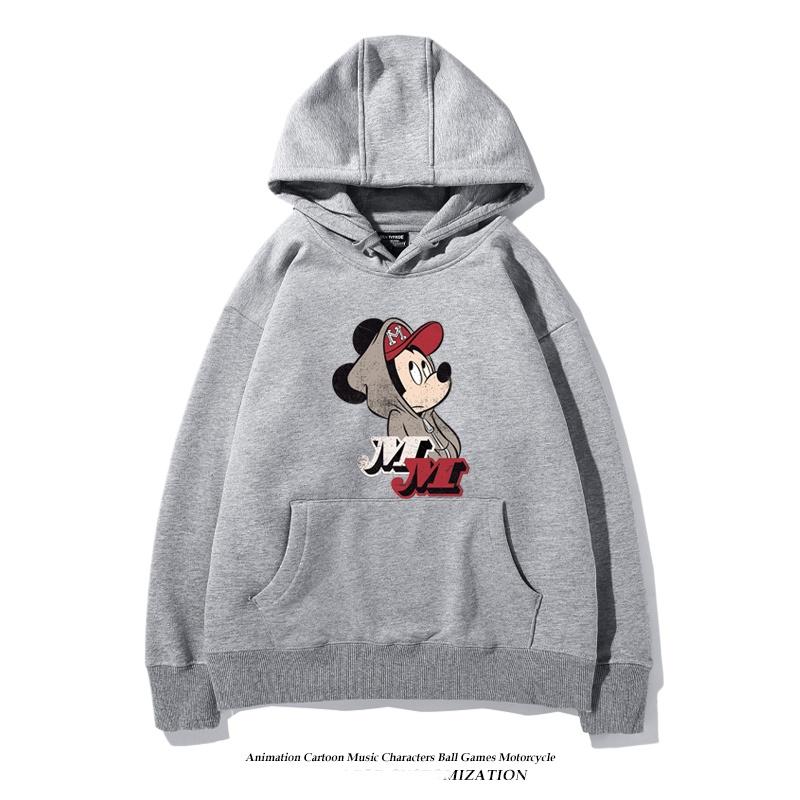 High Quality Printed Male and Female Couples Mickey Minnie Disney Printed Hoodie Parent-child Cartoon Printed Loose Hoodie