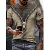 T-shirt da uomo a maniche corte con girocollo e stampa 3D, taglie forti, T-shirt casual estiva