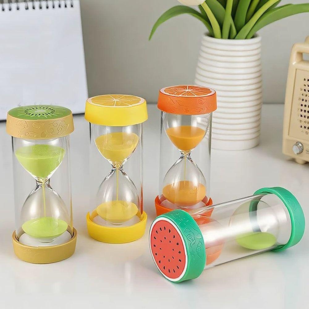 Portable Fruit Sand Clock Colorful Sand Hourglass Timer Stylish 3 Minutes Hourglass Child