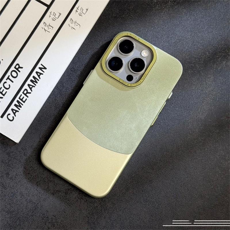 Luxury Fleece-Trimmed Magnetic Phone Case IPhone 15 Pro Max 14 With Shockproof Full Cover Stand