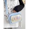 Japanese Style Young Adult Ins Transparent Cartoon Backpack Shoulder Messenger Bag Female Easiest for Match Casual Cell Phone Small Bag