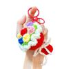 Handmade Crochet Flower Keychains Purse Bag Accessories Key Charm Car Keyrings Valentines Gift Bouquet Keychain Women