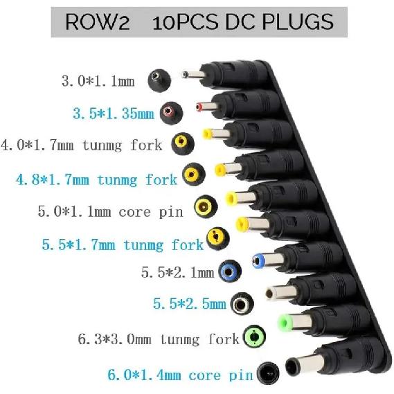 Universal 34pcs DC Connectors Plug Kit DC Power Adapter Connector, 5.5 x 2.1mm Female Base niversal DC plugs power converter