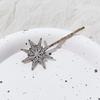 Épingle à cheveux géométrique strass étoiles lune mode personnalisée rétro pince un mot ensemble géométrique pince bord
