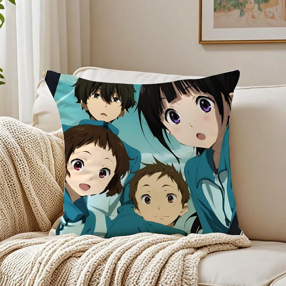 Smart Mysig Japansk Anime HHyouka Kuddfodral Örngott Antikvalster Vardagsrum Soffa Dekor Kudde Rum