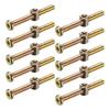 Uxcell 5-20 pièces M6x15/20/25/30/35/40/50/60mm Jeu d'écrous et de boulons pour meubles Vis à douille hexagonale avec écrous cylindriques Pour berceau lit chaise armoire