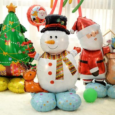 Christmas Foil Santa Claus Balloons Snowman Elk Christmas Tree Balloons for Xmas Inflatable Party Decorations Home Party Decor