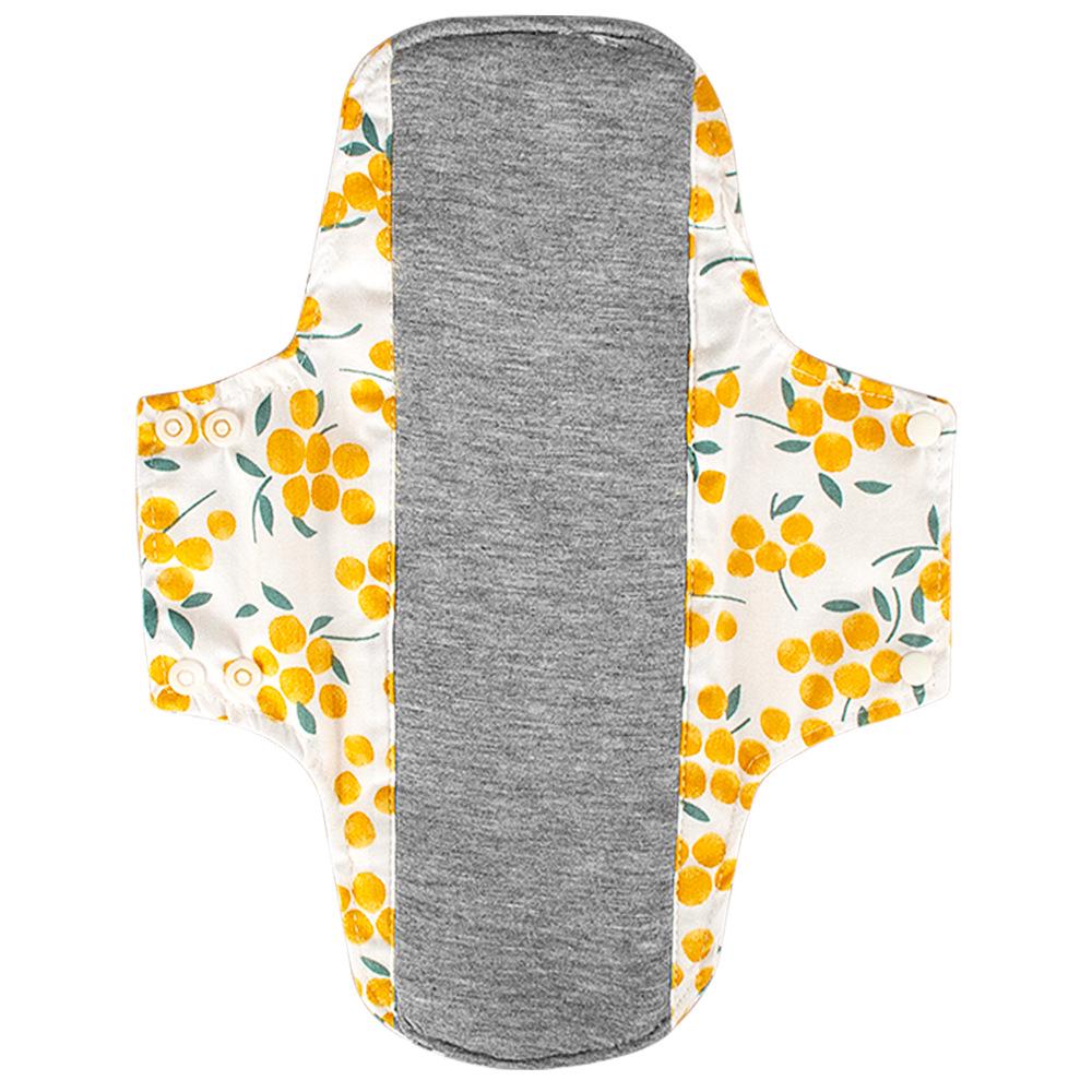 28cm Graphene Cotton Washable Menstrual Pad with One-Way Moisture Wicking and Leak-Proof Technology.