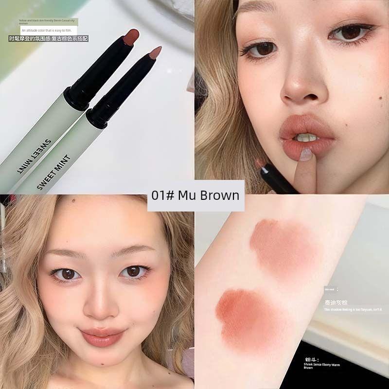 Dual-Ended Multi-Use Pen for Eyeshadow, Under-Eye Contouring, Lip Liner, Nose Shadow, Highlighter, Contouring, Brightening, 3D Shading, and Blush