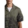Moncler SS24 Tropical Plant Print Button Short Sleeve Shirt Men shirts Green J10912F00006597M1S89
