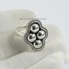 Puffed Bead 925 Sterling Silver Ring: Handmade Unique Design Ring