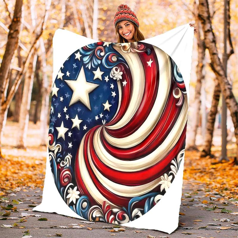 

1pc American flag blanket, al season lightweigh Poster blanket home office outdoor nap multifunc Poster blanketional blanket 80cm x 120cm