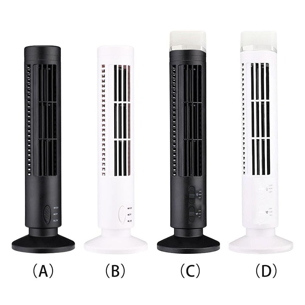 LED Tower Fan Bladeless Cooling Fan 2 Gear Speed Mini Vertical Conditioner No Leaf Air Conditioner for Living Room Bedroom
