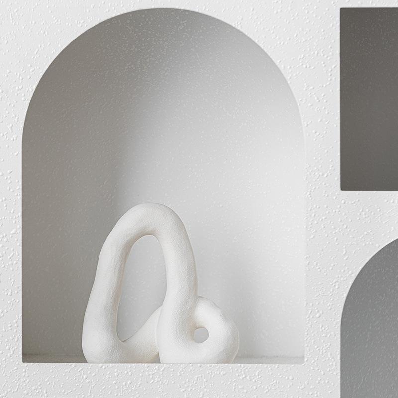 Ceramiczne Rękodzieło Geometrycznie Wygięta Fajka Abstrakcyjna Pusta Krzywa Figurki Dekoracyjne Akcesoria do Dekoracji Domu