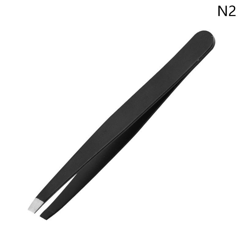 1Pcs Precision Stainless Steel Slant Tip Tweezers for Eyebrow & Facial Hair Removal Blackhead Removal Pointed Angle Tip