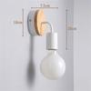 E27 Wooden Wall Lamp Holder Vintage Indoor Home Lighting Decor for Bedroom Dining Table Fixtures for Living Room