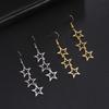Cazador Gold Color Stars Drop Earrings for Women Bohemian Stainless Steel Long Dangle Earrings Jewelry Mother Day Gift Wholesale