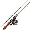 Ice Fishing Raft Set: Ultra-Short Winter Rod with Solid Soft/Flat Tip for Shrimp & Ice Fishing.
