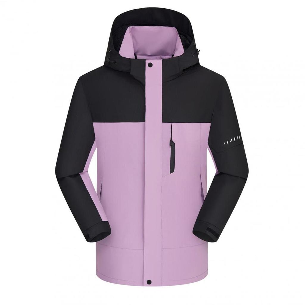 Thickened Fleece-Lined Storm Jacket: Windproof, Warm, Couple Style, Customizable Logo for Outdoor Workwear.
