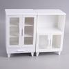 White Mini Cabinets 1/12 Scale Dollhouses Furniture Modern Kitchen Storage Shelves For Miniature Displays