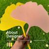 Durable High-Value Ginkgo Leaf Round Fan - Summer Essential for Students with Artistic Style