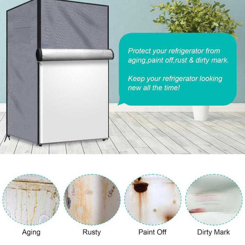Upright Freezer Cover 210D Dustproof Sun-Proof Beverage Refrigerator Cover Fits Most 3 Cubic Compact Mini Freezers Dust Cover