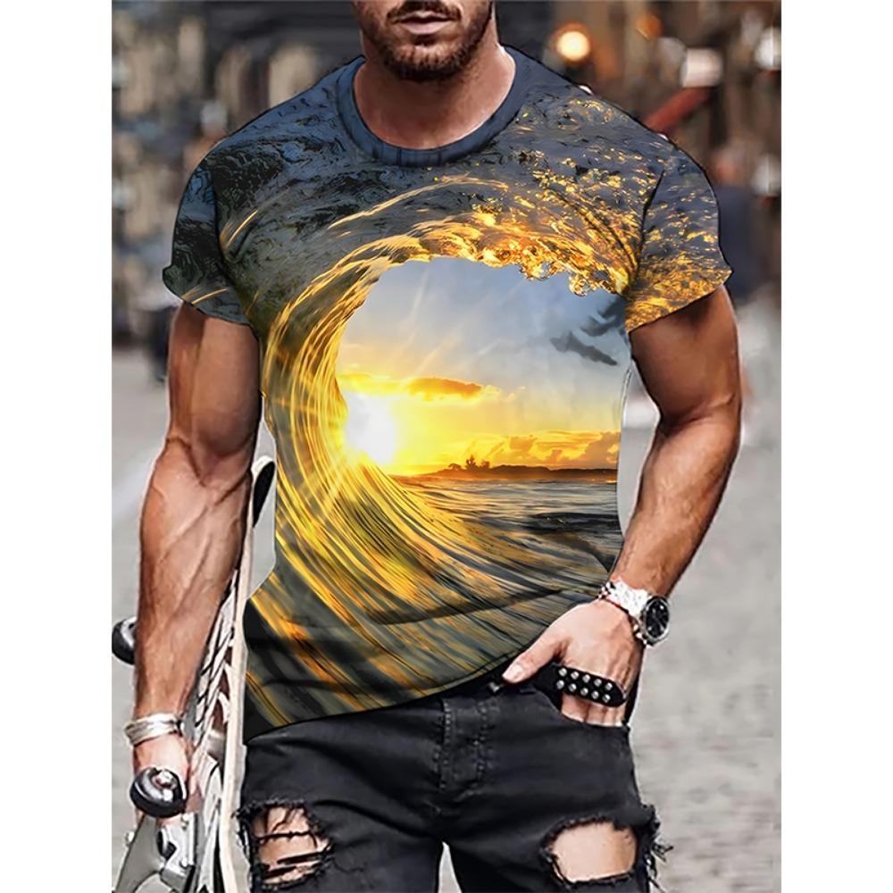 Sailing Ship Graphic T-Shirts Sailboat 3D Print Men Women T Shirt Short Sleeve Oversized Harajuku Y2k Tops Tees Kids Clothing
