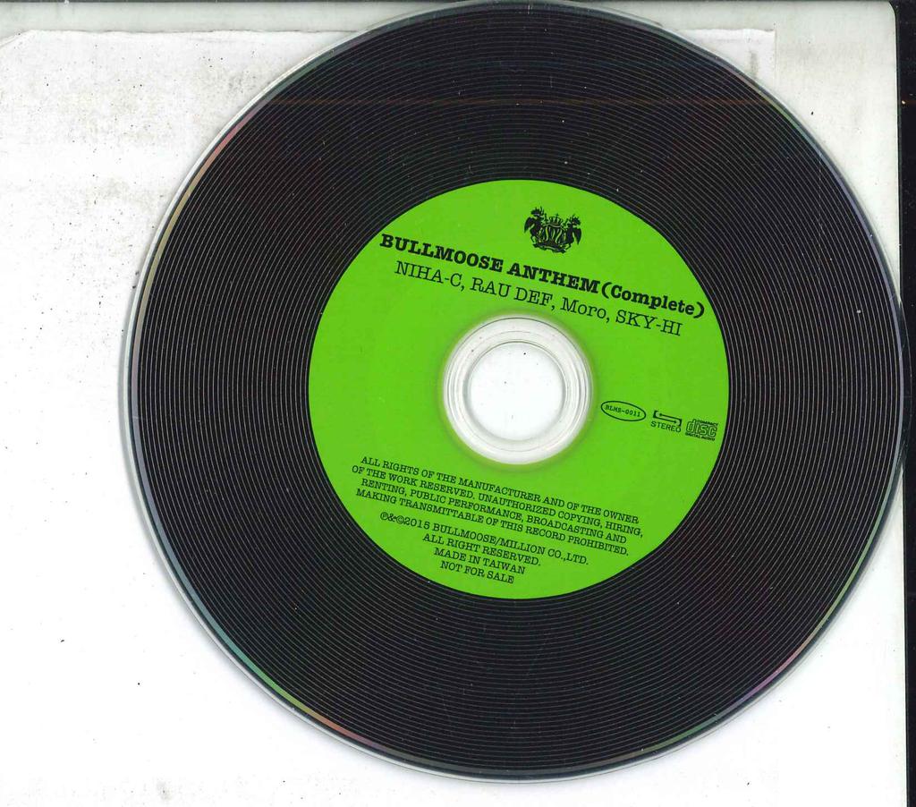 CD NIHA-C,RAU DEF,MORO,SKY-HI - Bullmoose Anthem BLMS0011 BULLMOOSE/MILLI Japan Rap & Hip-Hop/R&B Used