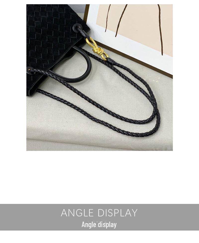 Andiamo Large Capacity Suede Hand-Woven Shoulder Tote Bag