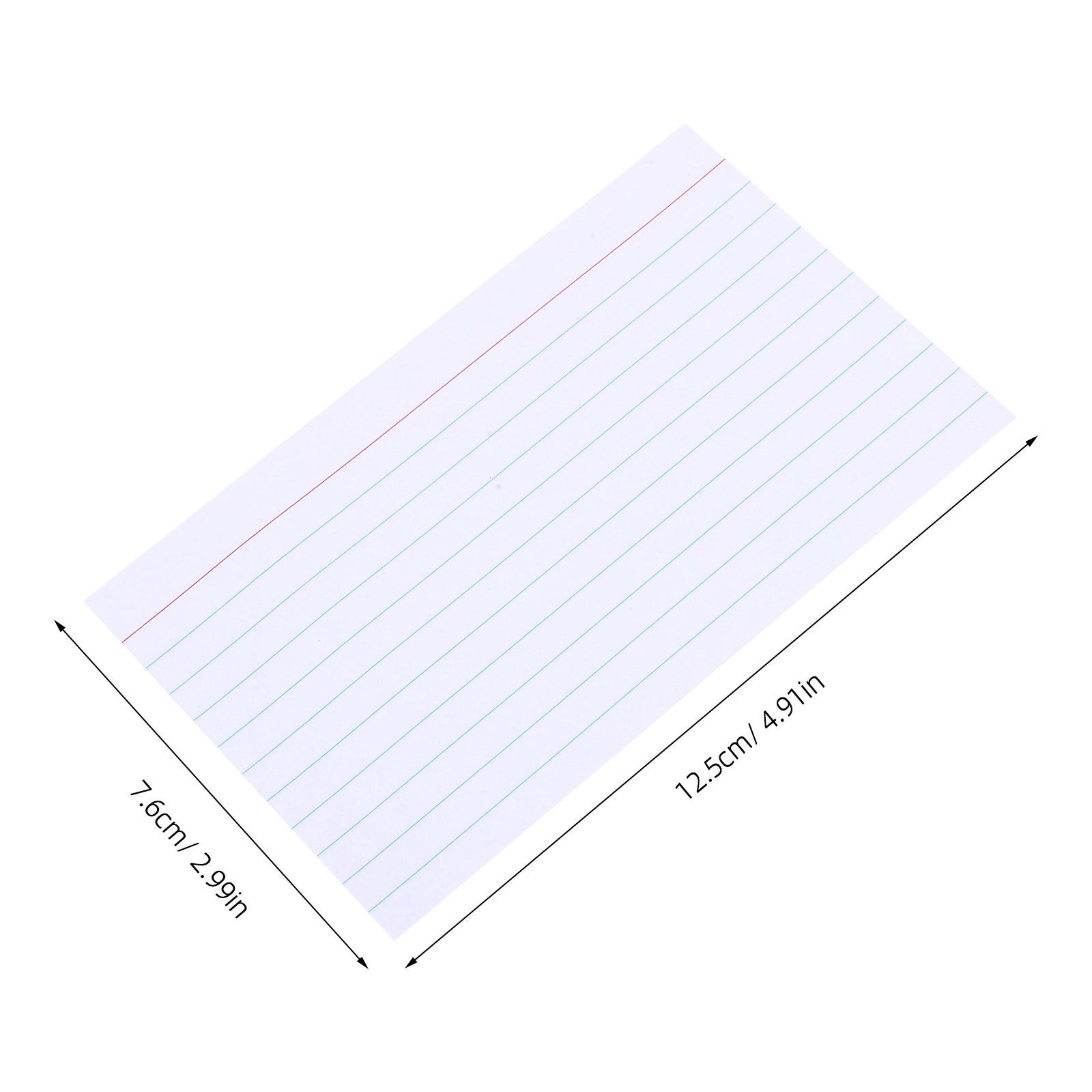 

200Pcs Index Cards American Style Ruled Portable Note Paper for Student Study Vocabulary Review Writing Planning Office Supplies