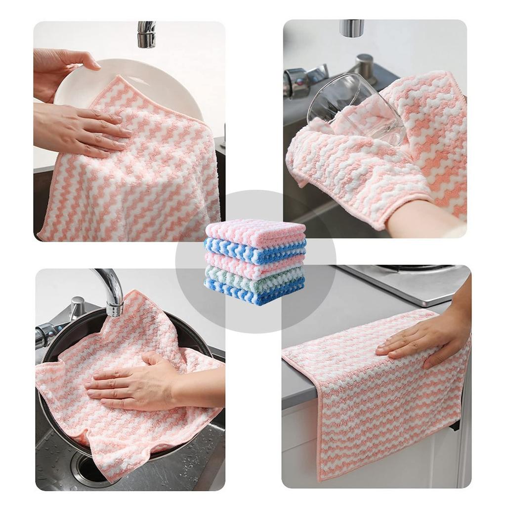 10 Pieces Microfiber Kitchen Cleaning Dish Absorbent Soft Face Washing Can Also Be Used for Washing Your Cleaning the and Removing Makeup Cloths,