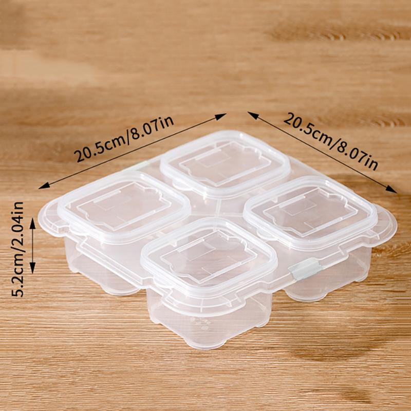 Mini Kleiner Snack-Organizer mit 1/4/6 Fächern Ketchup Salat Gewürze Tragbarer Lebensmittelbehälter Küchengewürz-Aufbewahrungsbehälter