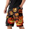 Pantaloncini Cargo da Uomo con Coulisse in Vita e Tasche con Stampa Teschio e Rosa Tema Halloween Vestibilità Larga Stile Streetwear