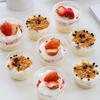 50PCS With Lid Disposable Pudding Cups Transparent Bowl Dessert Cups Salad Cups  Fruit Beverage