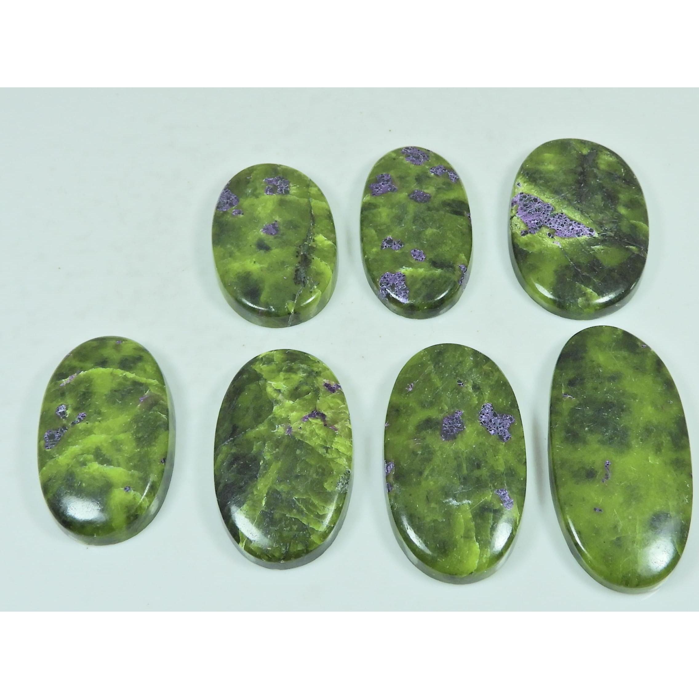 07Pcs Natural Atlantisite Oval Shape Cabochon Loose Gemstone 235Cts. Lot C-2964