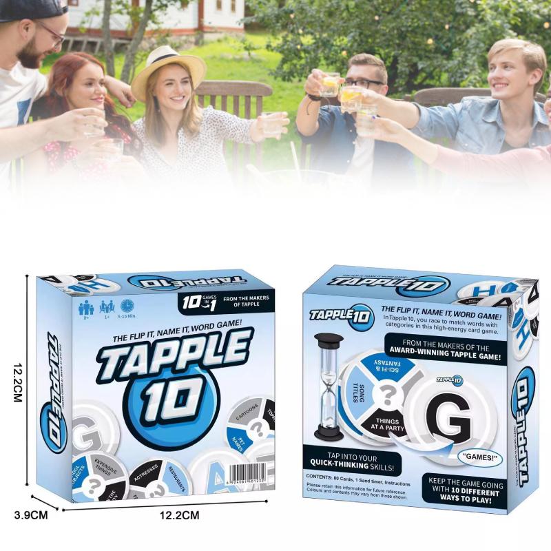 Game Word Tapple Fast Paced Family English Board Game Learning Play Ages All