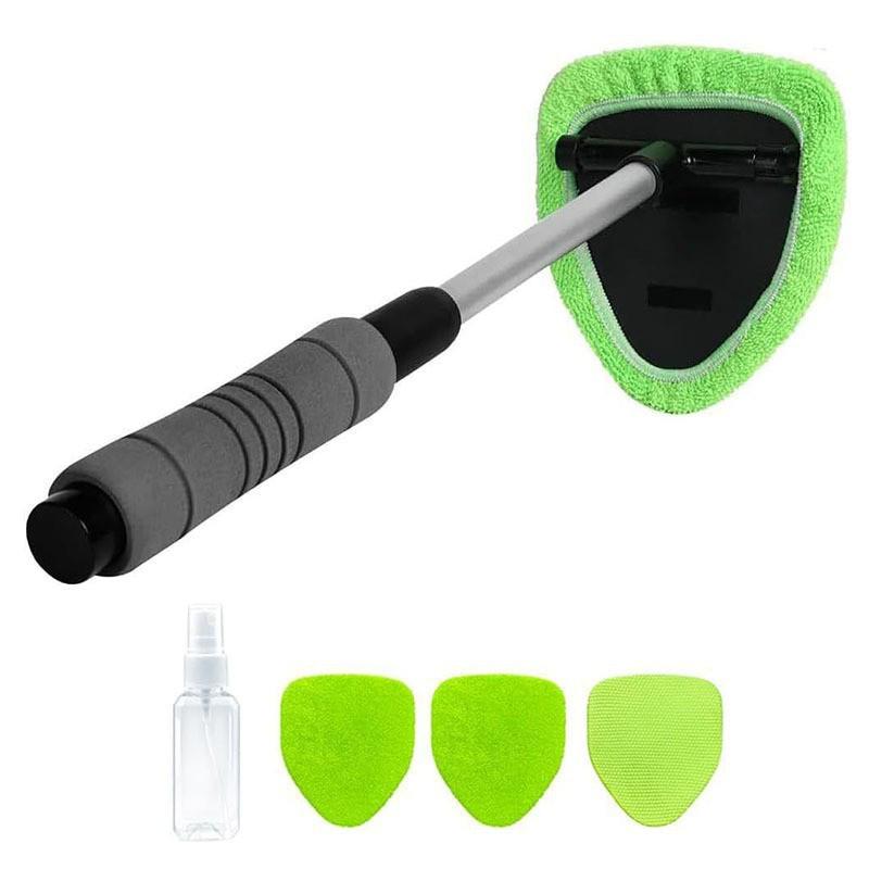 Telescopic Microfiber Car Window Cleaning Brush & Scraper