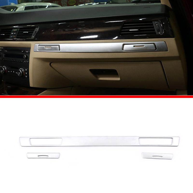 ABS Silver For BMW 3 Series E90 2005-2012 Car Interior Decoration Cover Stickers Dashboard Console Gear Shift Door Handle Trim