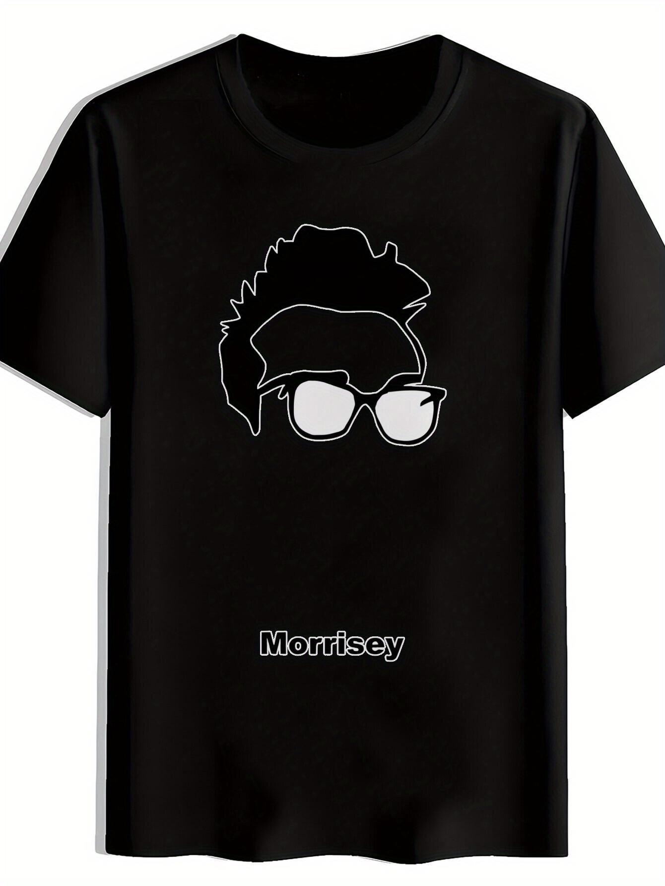 Black T-shirt with Retro Rock Band Graphic -  Morrissey  Print M