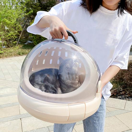 Space Capsule Pet Carrier with Pad Small Breathable Car Mounted Pet Travel Carrier for Dogs And Cats Within 10lbs