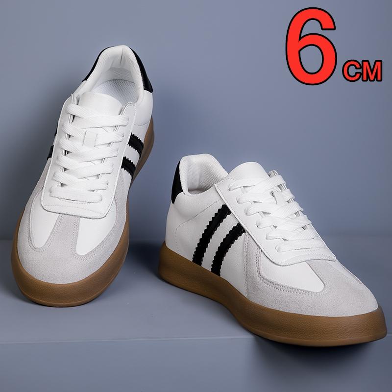 Luxury Brand Cow Leather Lift Sneakers Men Elevator Shoes Height Increasing Shoes for Man Insoles 7CM Hidden Heels Casual Sports