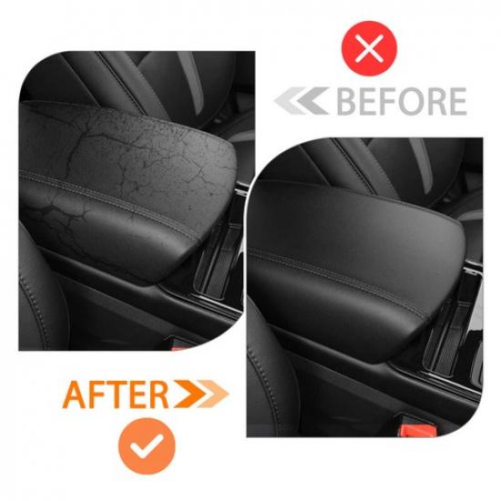 Fit 2015- Ford Edge Center Console Lid Armrest Leather Cover Trim Black