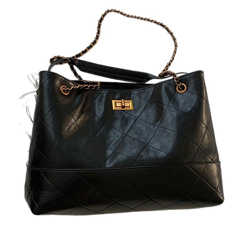 Retro premium chain underarm bag women's bag 2025 new suede tote bag large capacity shoulder bag