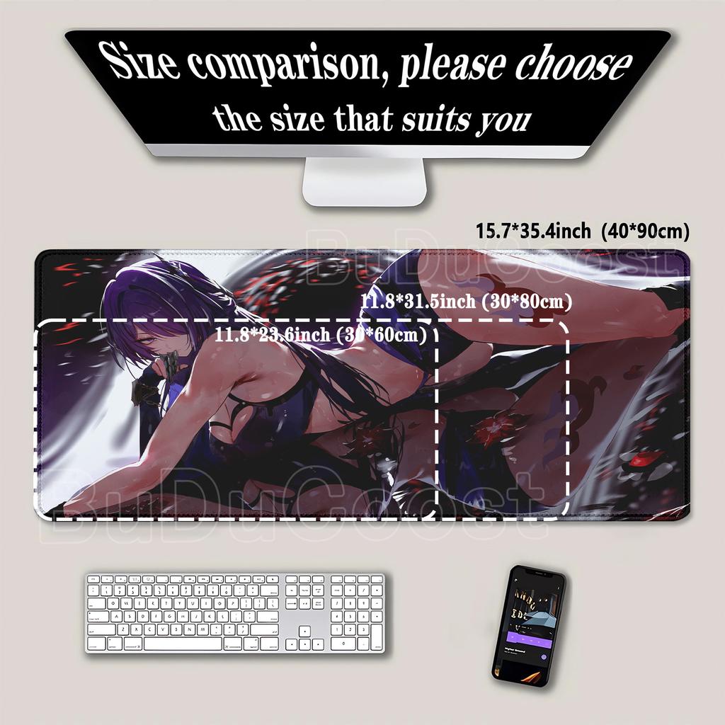 Honkai Star Rail HSR Acheron Mouse Pad Rug HD Printing Desk Mat Anime Cute Girl Gaming Office Keyboard Anime Large Game Mousepad