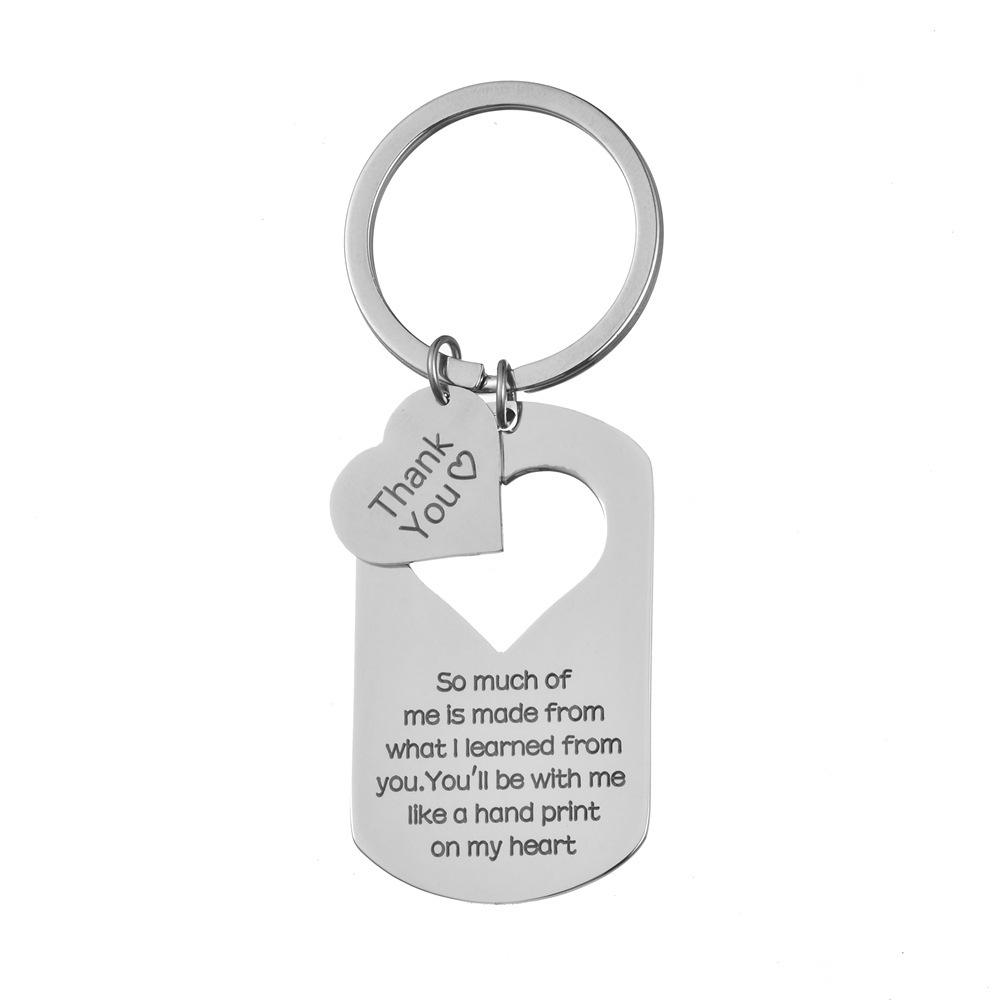 Colier Militar Pandantiv Inimă Piersică Oțel Inoxidabil Breloc - Cadou Ziua Tatălui & Ziua Recunoștinței