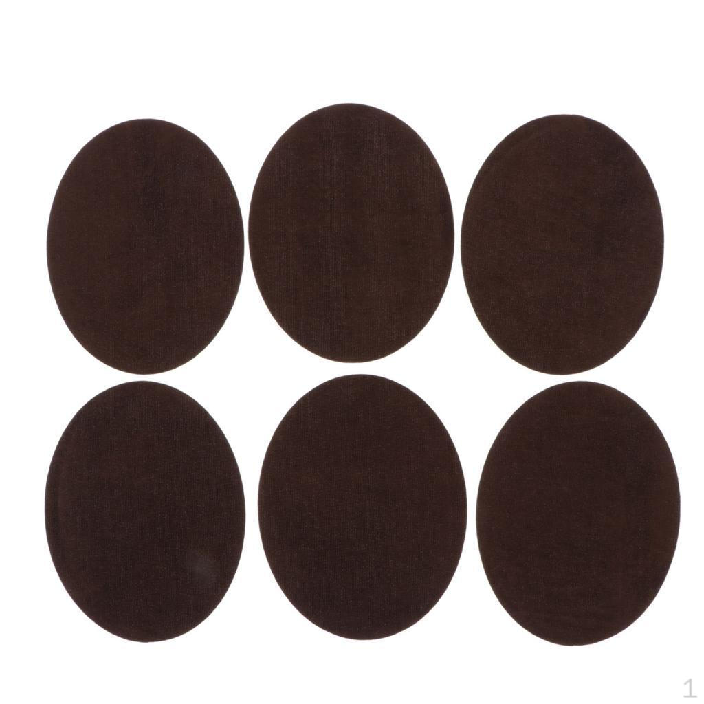 Záplaty 6 Oválné Semišové Loketní Kolenní Sametové pro Opravu Svetrů Řemesla