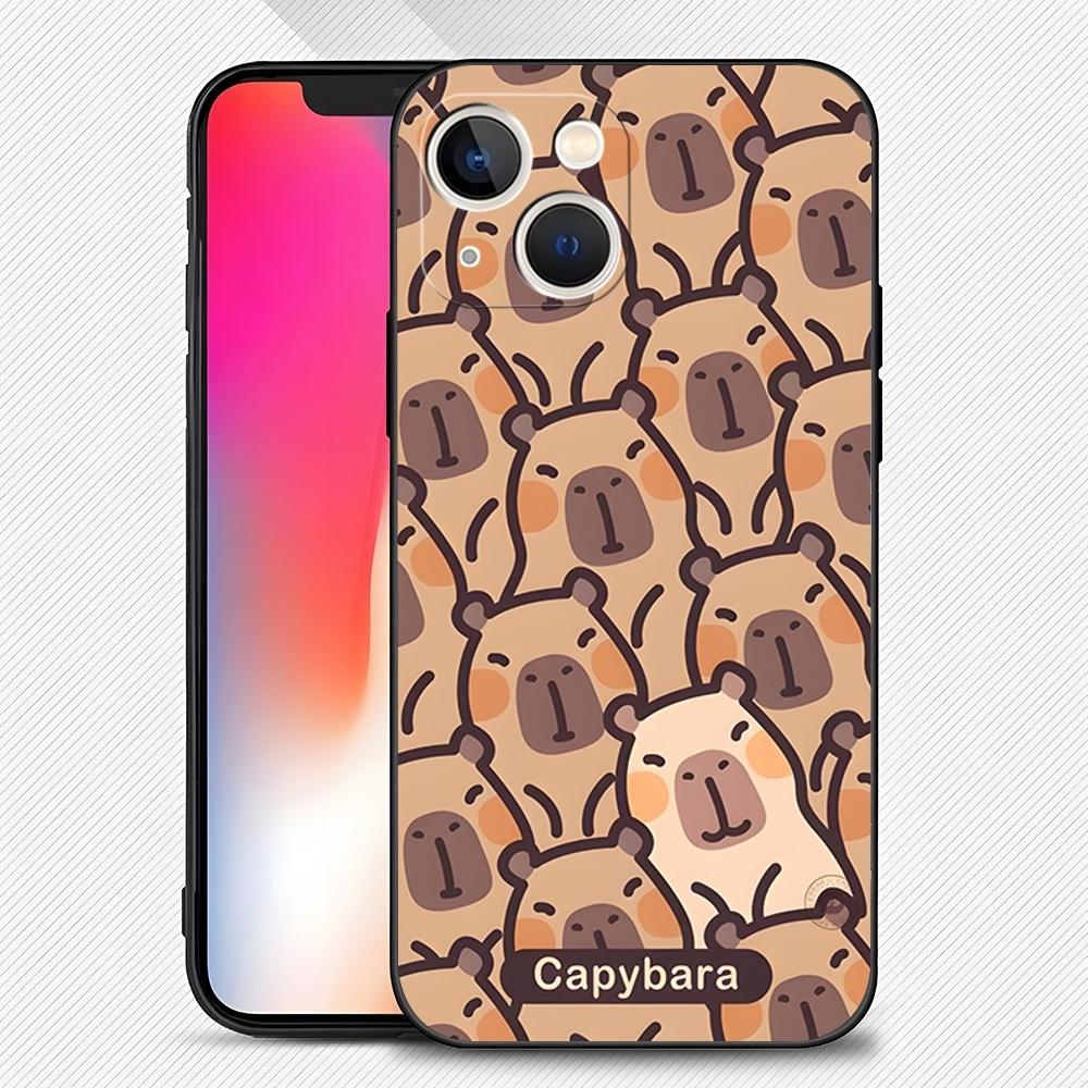 

Cartoon Animal Capybara Phone Case For 15 Pro Max For Iphone 14 13 16 12 Mini 11 Xr X Xs Pro Max 8 7 Plus Back Cover iPhone11 ProMax
