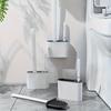 1 Satz mit 4 Wohnmobil-Toilettenbürsten mit Wandhalterung: Weicher Silikon-Bürstenkopf, Langer Griff und Extra Kleine Bürste für die Heimreinigung-RV Badezimmer-Essentiell