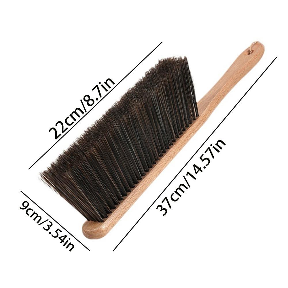 Natural Wood Bristles Brush Anti-static Desktop Bar Grinder Coffee Powder Cleaning Brushes Domestic Bed Sweeping Broom